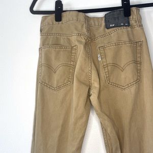 Levi's 514 Pants Mens Size 29x32 Straight Leg 100% Cotton Khaki Tan Black Label